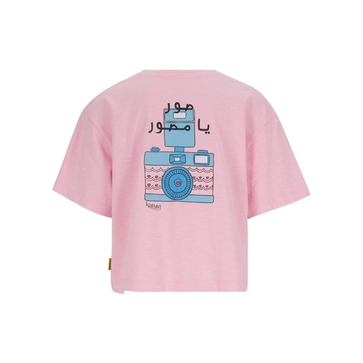 [05-010-02-600-K045-10/12A] T-shirt sur taille fille manches courtes صور يا مصور (10/12A)