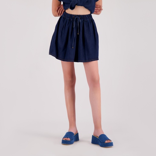 Jupe mini fluide femme en jeans - TALINE