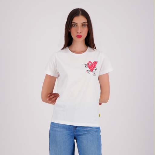 [05-010-02-609-K000-L] T-shirt femme manches courtes COEUR (L)