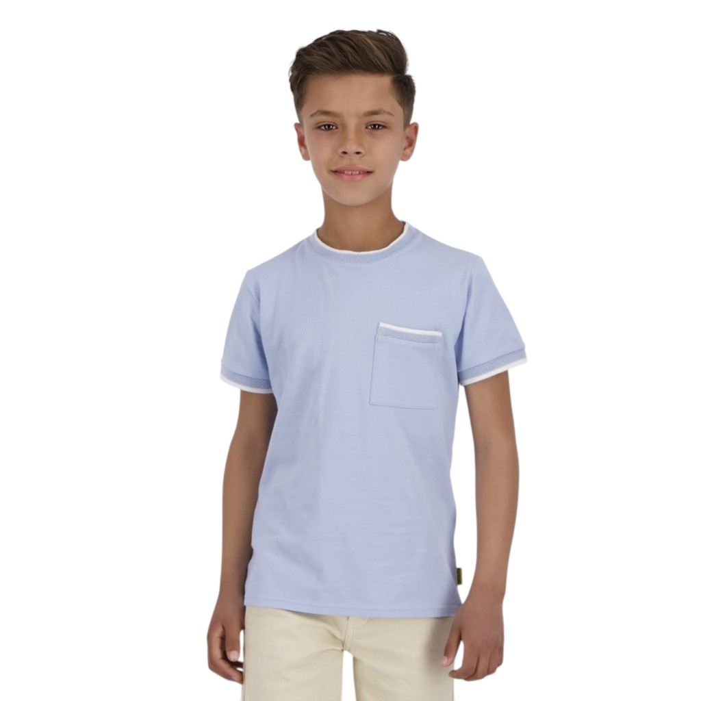 T-shirt garçon manches courtes avec poche plaquée