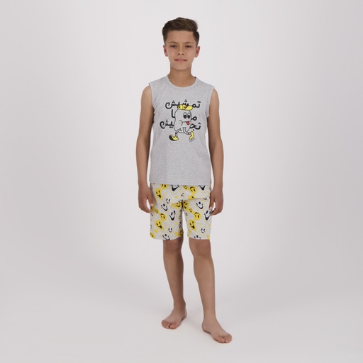 [05-010-26-039-K706-10/12A] Ensemble garçon débardeur et short t تمشيش ماتجيش (10/12 A)