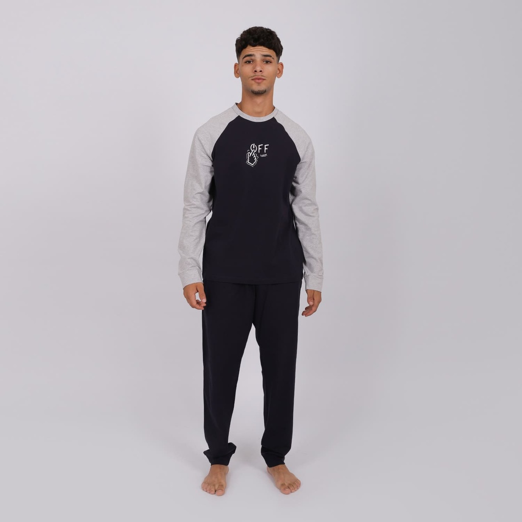 Pyjama homme  manches raglan OFF