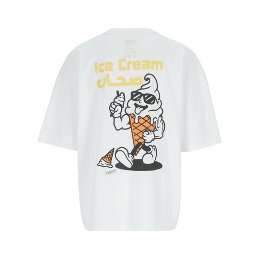 [05-010-02-649-K000-10/12A] T-shirt oversized garçon manches courtes Ice Cream صحاب (10/12A)