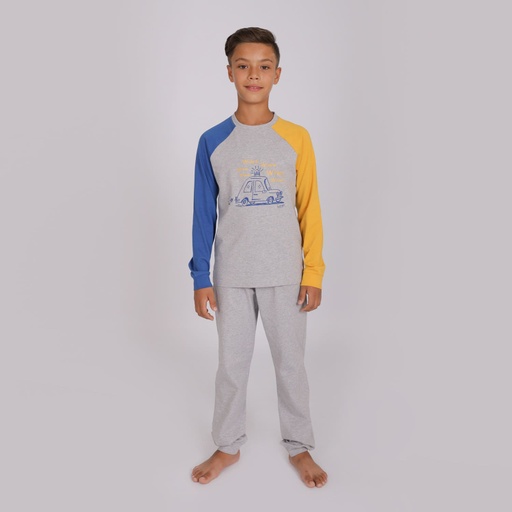 [05-010-16-277-K941-10/12A] Pyjama garçon manches raglan WIWA (10/12A)
