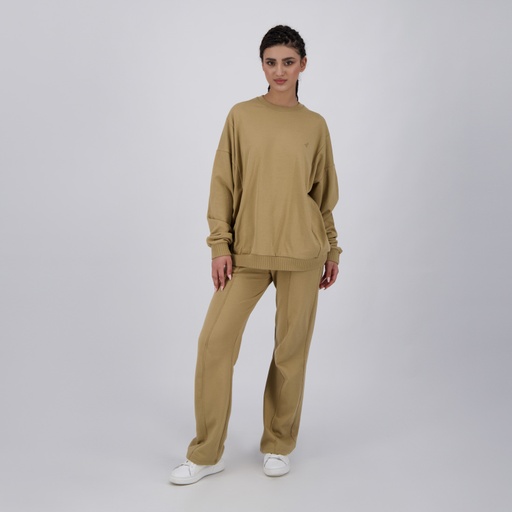 [05-010-36-166-K156-L] Sweat oversized unisexe avec poches coté   دزو خوه طاح في الشربة (Marron Clair , L)
