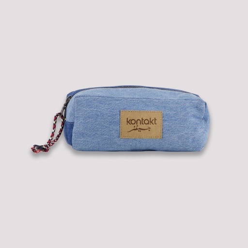 [01-010-116-002-K920-U] Trousse kontakt bi-couleurs en jeans (Jeans Bleu Clair &amp; Jeans Bleu Moyen)