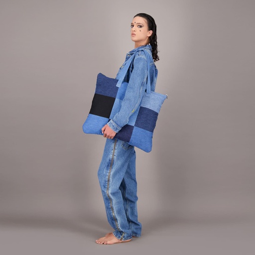 Coussin &amp; Tote bag format 60/50 en jeans Modular - TUNIS FASHION WEEK 2024