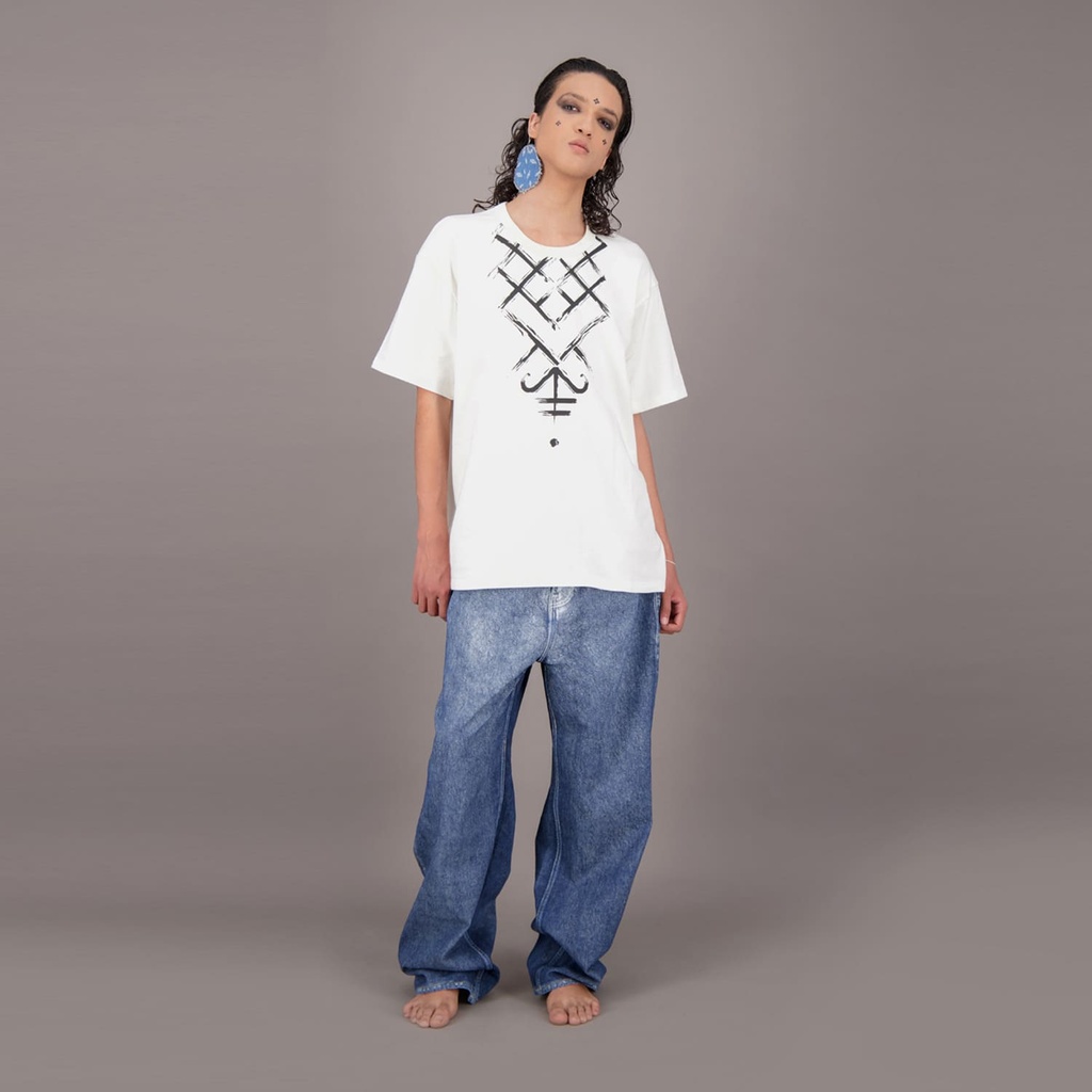 T-shirt oversized unisexe MOTIF BERBERE Heavy Used Effect TNFW