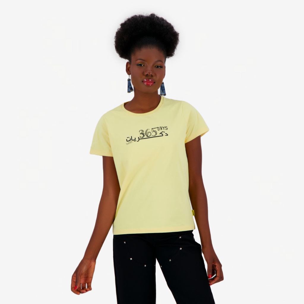 T-shirt femme manches courtes   365 DAYS ذكريات