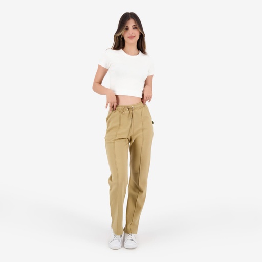 [05-010-65-065-K156-L] Jogger chino femme jambe droite (Marron Clair , L)