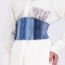 Ceinture corset femme en jeans