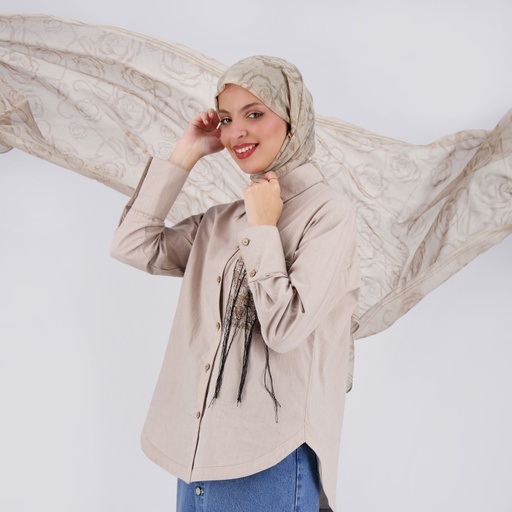 Foulard Flament &amp; fleur Beige