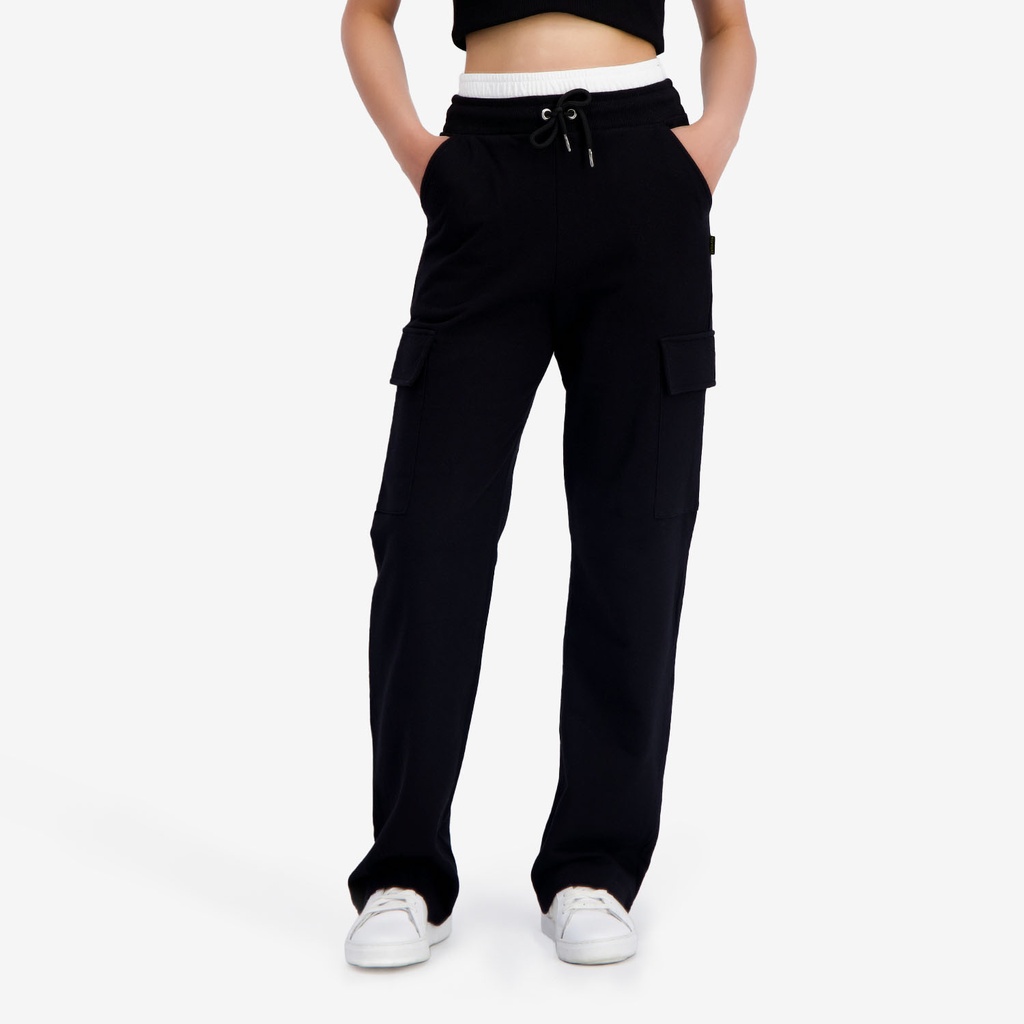 Jogger cargo femme jambe droite taille boxer