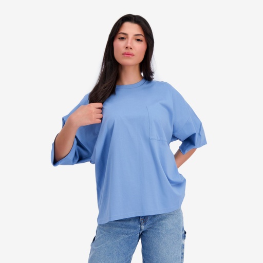 T-shirt oversized sur taille avec poche plaqué