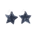 Boucle d'oreille étoile en denim