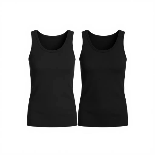 [05-010-19-031-K040-L] Lot de 2 Singlets homme en coton pur (Noir, L)