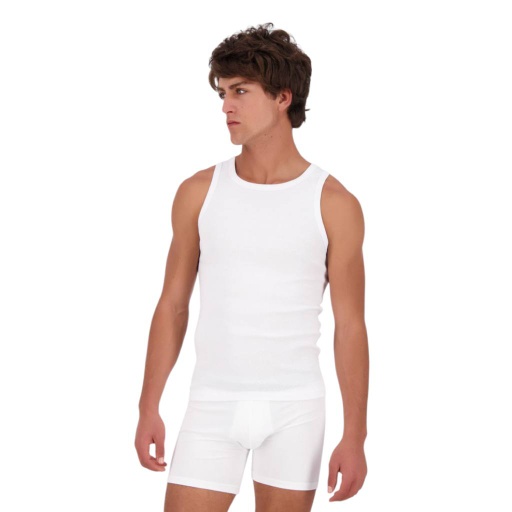 [05-010-19-032-K000-L] Singlet homme en coton bio (Blanc, L)