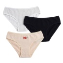 Lot de 3 Slips taille basse femme en coton stretch