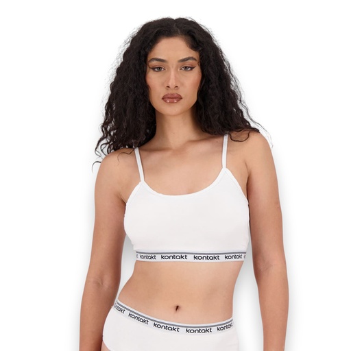 [05-010-55-003-K000-L] Brassière femme en coton stretch (Blanc, L)