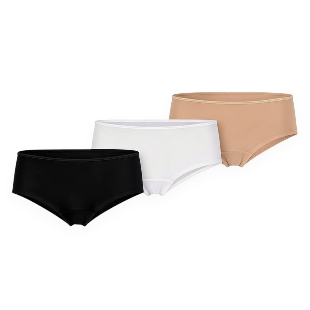 Lot de 3 culottes femme en microfibre extensible