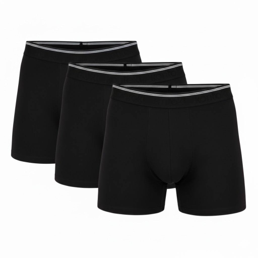 [05-010-06-041-K040-L] Lot  de 3 boxers homme en coton stretch (Noir, L)