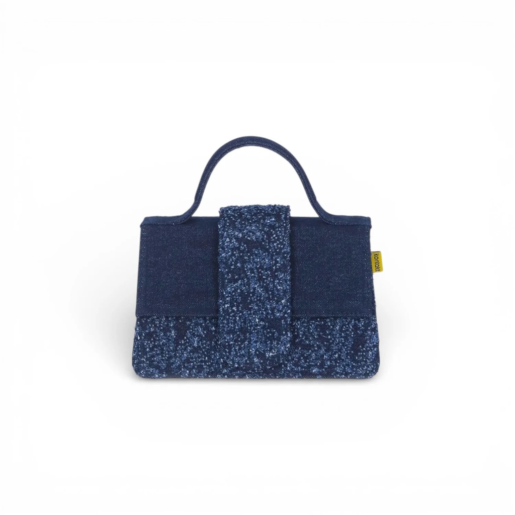 Sac Bambino femme en jeans et cuir