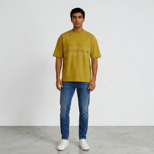 [05-010-36-237-K128-L] Sweat avec découpe homme Arabesque Géométrique (L)