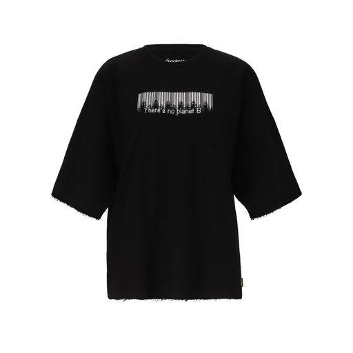 [05-010-36-247-K040-L] Sweat oversized femme manches courtes There’s no planet B (L)