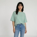 Sweat oversized femme manches courtes   avec broderie