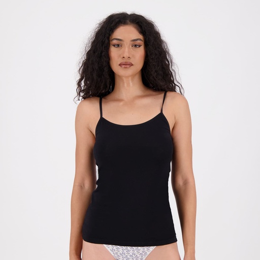 [05-010-08-040-K040-L] Caraco femme en coton stretch (Noir, L)