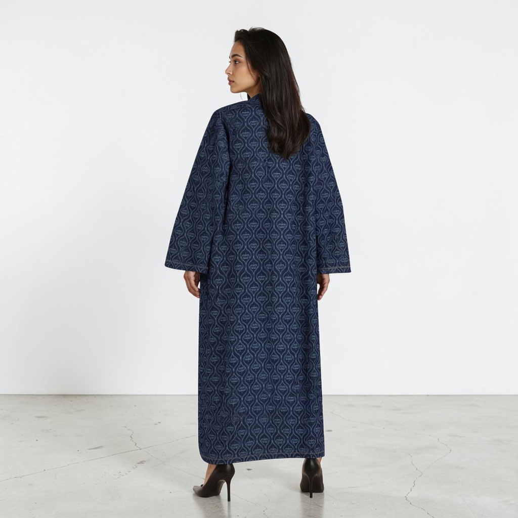 Kimono femme en jeans avec laser all over - KARAMA