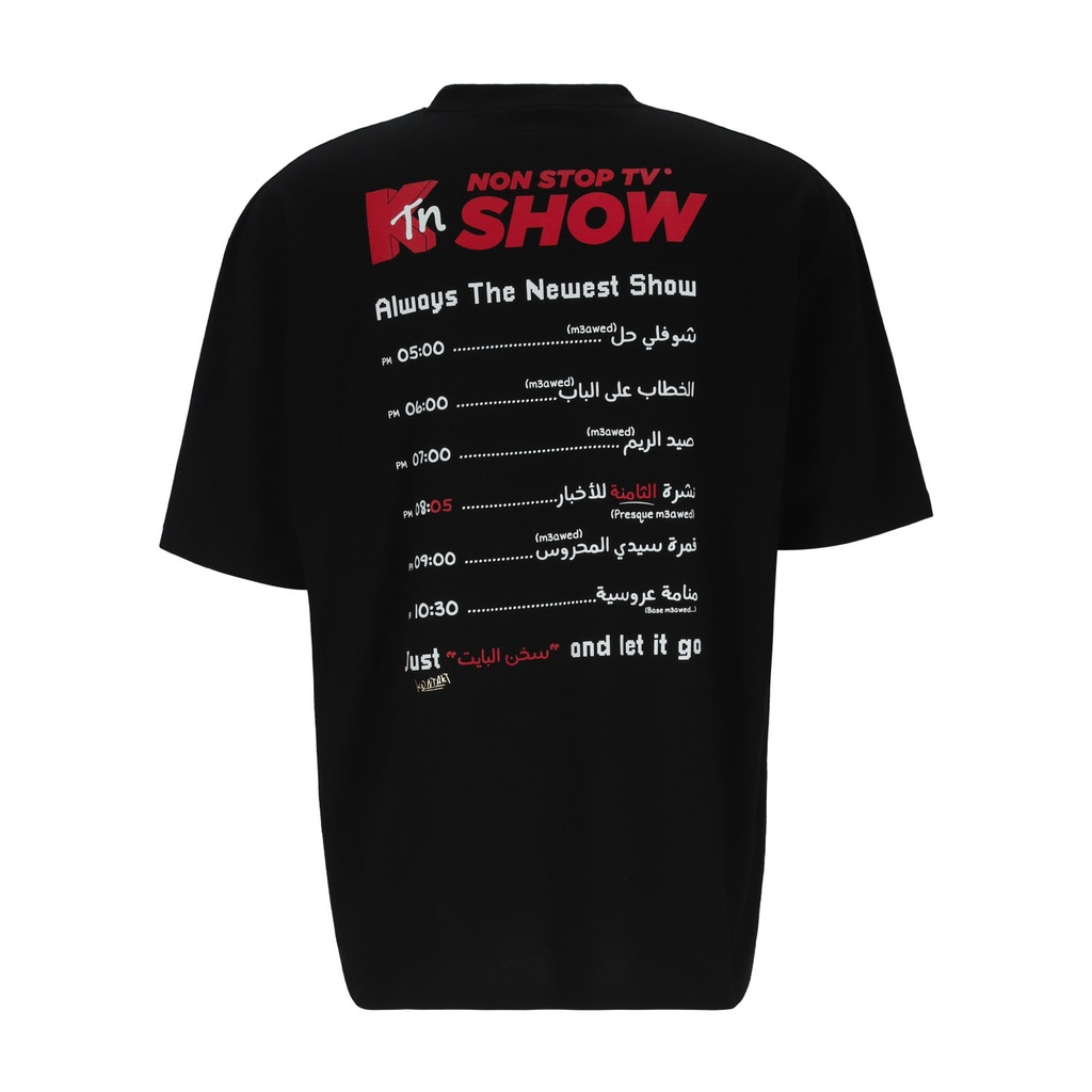 T-shirt oversized unisexe manches courtes K tn NON STOP TV SHOW
