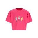 T-shirt sur taille fille manches courtes  Glâces Paillétés