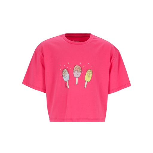 [05-010-02-841-k149-10/12A] T-shirt sur taille fille manches courtes  Glâces Paillétés (10/12A)