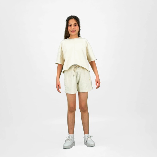 [05-010-36-254-K005-10/12A] Sweat sur taille fille manches courtes avec pin up (10/12A)