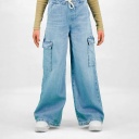 Cargo fille en jeans