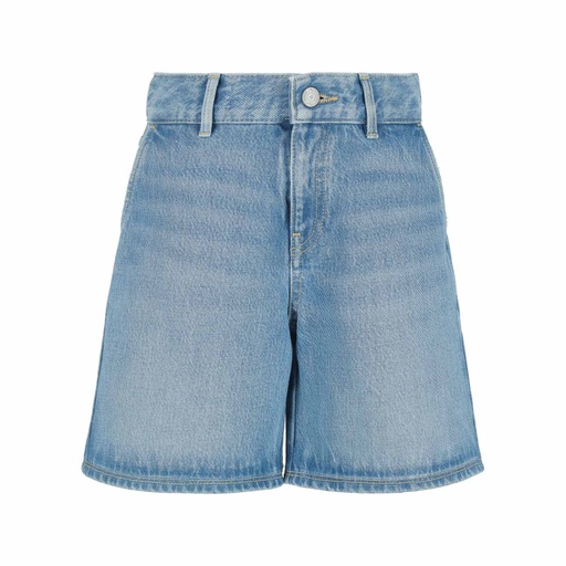 [01-010-22-038-K412-10/12A] Short workwear garçon en jeans (Jeans Bleu Clair, 10/12A)