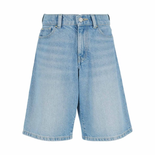 [01-010-22-041-K412-10/12A] Bermuda baggy unisexe enfant en jeans (10-12A)
