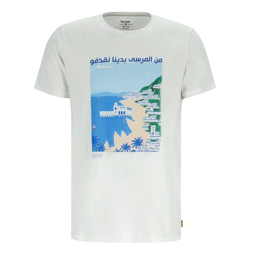 [05-010-02-878-K000-L] T-shirt unisexe manches courtes  من المرسى بدينا نقدفو (L)
