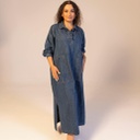 Robe chemise longue femme en lin