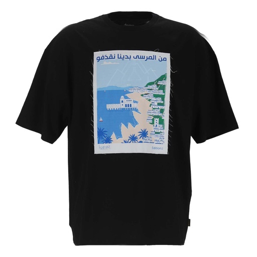 [05-010-02-902-K040-L] T-shirt oversized unisexe manches courtes  من المرسى بدينا نقدفو (L)