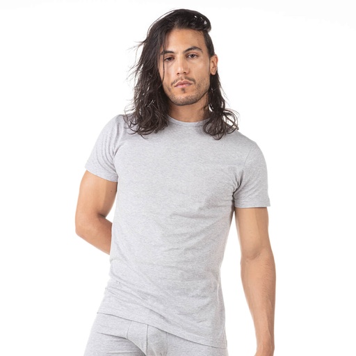 T-shirt col rond homme en coton pur