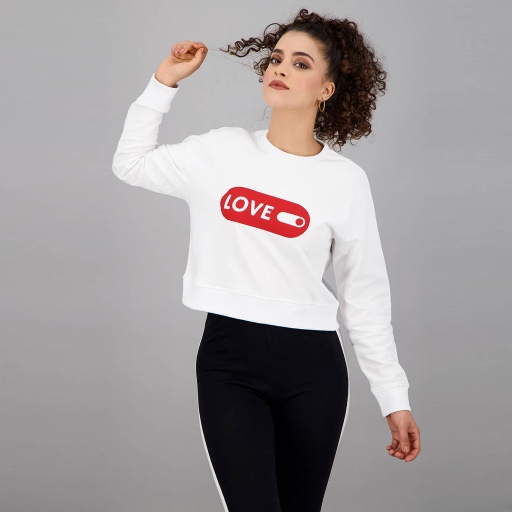 Sweat crop femme LOVE