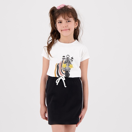 T-shirt fille manches courtes ZEBRE