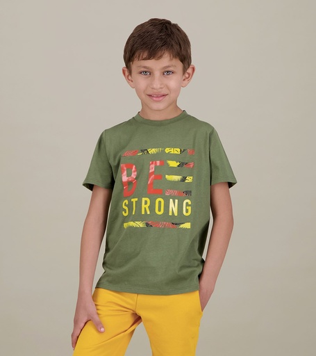 T-shirt garçon manches courtes BE STRONG
