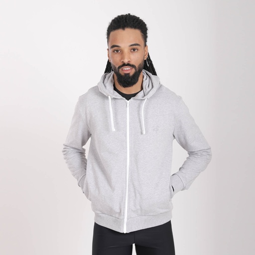 Hoodie zippé homme avec broderie