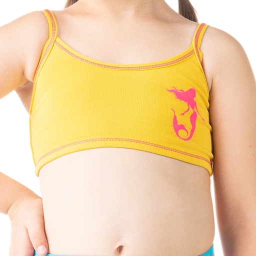 Brassière fille sirène en coton stretch