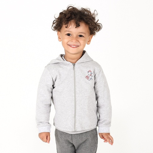 Hoodie zippé bébé avec broderie NOUNOURS