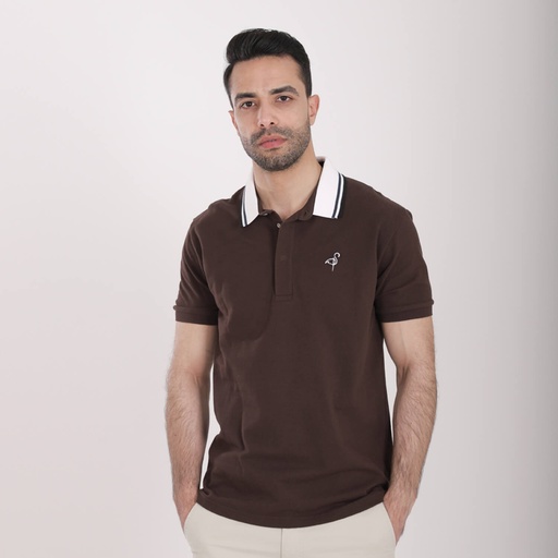 Polo homme manches courtes avec broderie