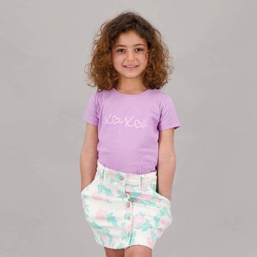 T-shirt fille manches courtes XOXO